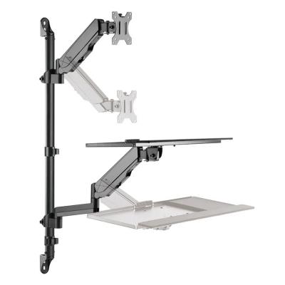 Neomounts  WL90-325BL1 / držák na zeď /pracovní místo / sezení-stání / monitor, klávesnice a myš