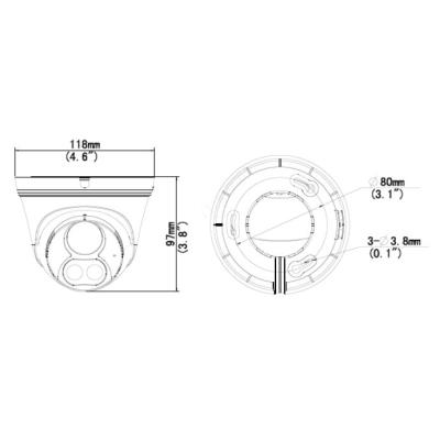 Uniarch by Uniview IP kamera/ IPC-T213-APF28W/ Turret/ 3Mpx/ objektiv 2.8mm/ 1080p/ Dual color/ IP67/ IR30/ PoE/ Onvif