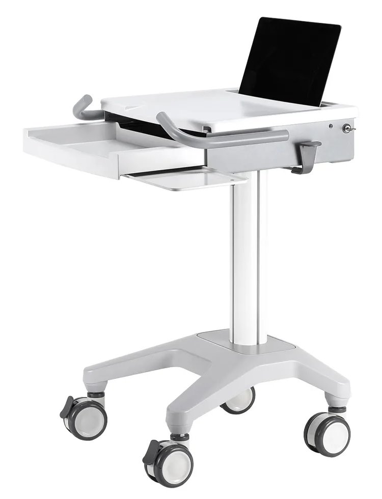 Neomounts  MED-M200 / Mobile Laptop Cart, incl. keyboard & mouse drawer / Creme