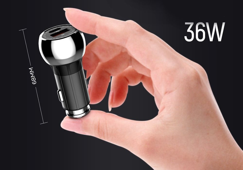 COLORWAY 2x USB nabíječka do auta 36W/ Černá