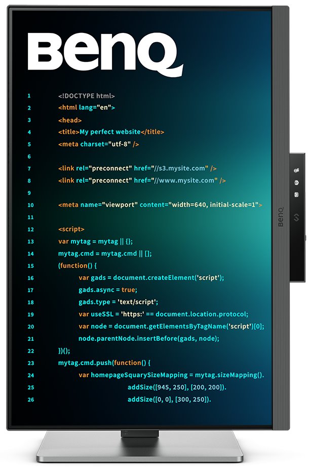 BENQ 24" LED RD240Q/ 2560x1600/ IPS panel/ 1000:1/ 5ms/ HDMI/ DP/USB-C/Pivot/výškově nast./ eye care features/ černý