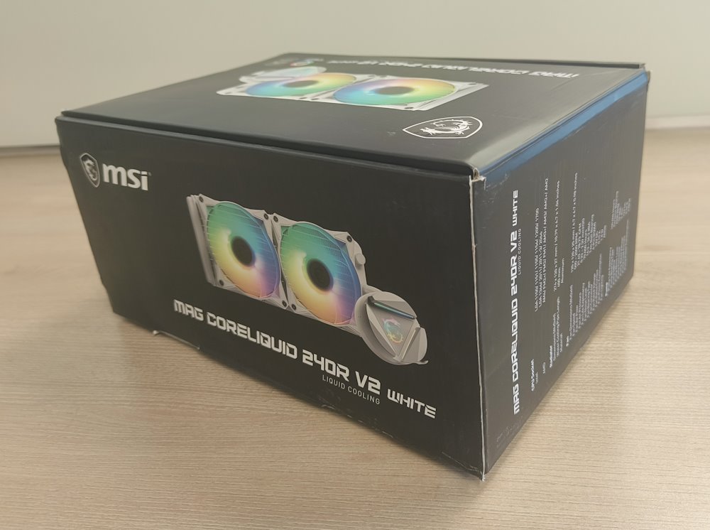 OPRAVENÉ - MSI vodní chladič CPU MAG CORELIQUID 240R V2 White/ bílý/ 2x 120mm ARGB fan/ podpora LGA1700