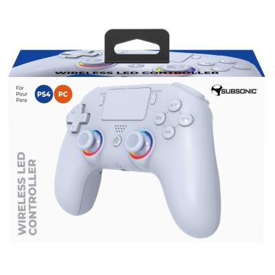 SUBSONIC by SUPERDRIVE herní ovladač WIRELESS LED/ PS4/ PC/ Bílý