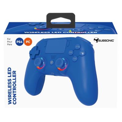 SUBSONIC by SUPERDRIVE herní ovladač WIRELESS LED/ PS4/ PC/ Modrý