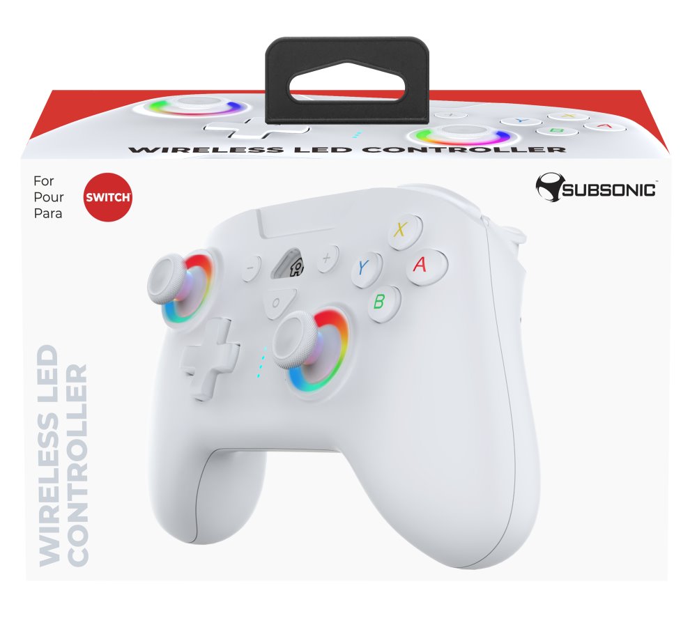 SUBSONIC by SUPERDRIVE herní ovladač WIRELESS LED/ SWITCH/ Bílý