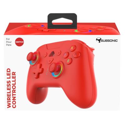 SUBSONIC by SUPERDRIVE herní ovladač WIRELESS LED/ SWITCH/ Červený