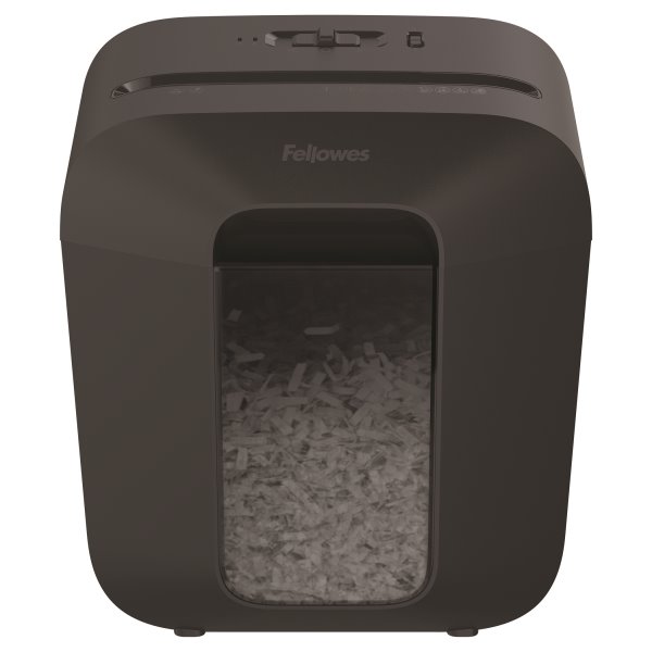 FELLOWES skartovač LX 25/ křížový řez 4x40 mm/ objem koše 11,5 l/ stupeň utajení P-4 (důvěrné)/ černý