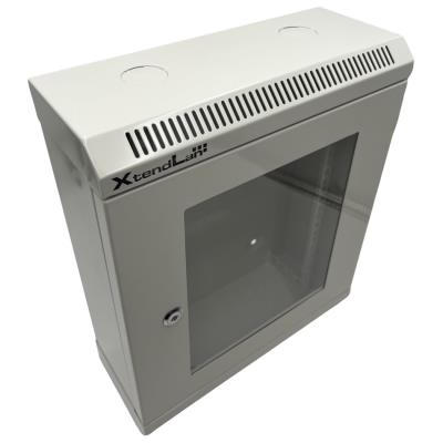 XtendLan Skříň 10", 9U, 140x350, šedý, prosklený