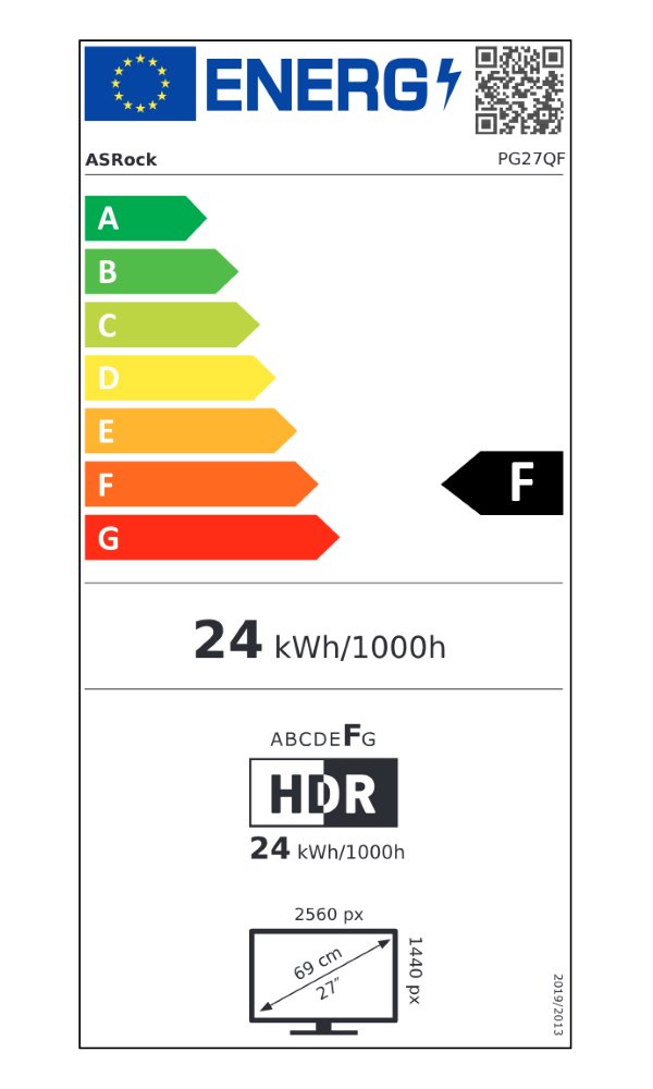 Phantom Gaming by Asrock monitor PG27QFT1B 27"/IPS/2560x1440/180Hz/400cd/m2/1ms/2xHDMI/DP/AMD FreeSync
