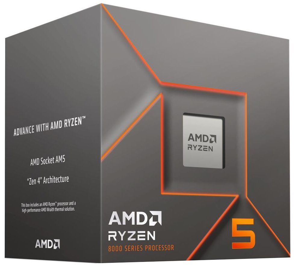 AMD Ryzen 5 8400F / LGA AM5 / max. 4,7GHz / 6C/12T / 22MB / 65W TDP / bez VGA / BOX vč. chladiče Wraith Stealth