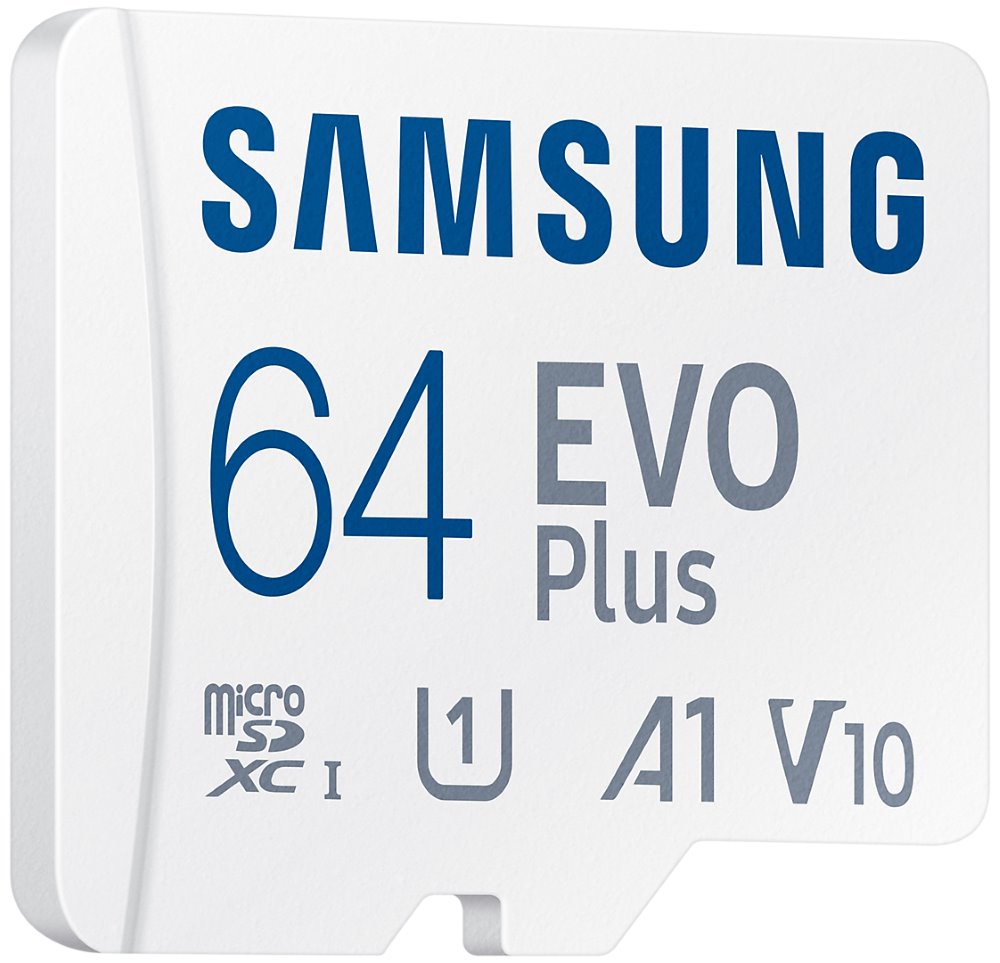 SAMSUNG EVO Plus 2024 MicroSDXC 64GB + SD Adaptér / CL10 UHS-I U1 / A1 / V10