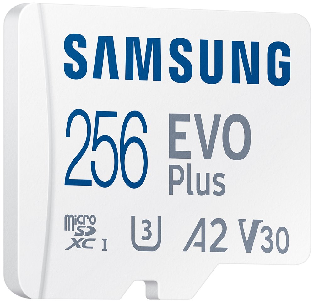 SAMSUNG EVO Plus 2024 MicroSDXC 256GB + SD Adaptér / CL10 UHS-I U3 / A2 / V30