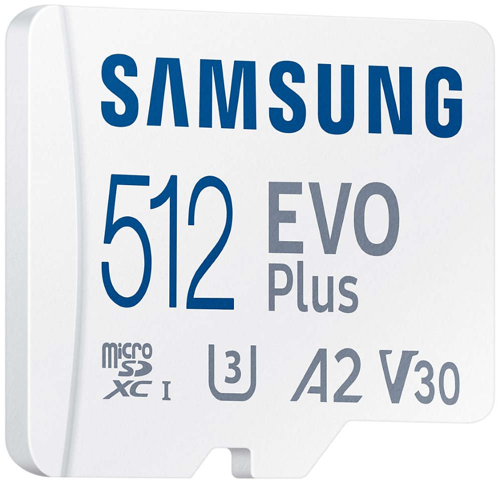 SAMSUNG EVO Plus 2024 MicroSDXC 512GB + SD Adaptér / CL10 UHS-I U3 / A2 / V30