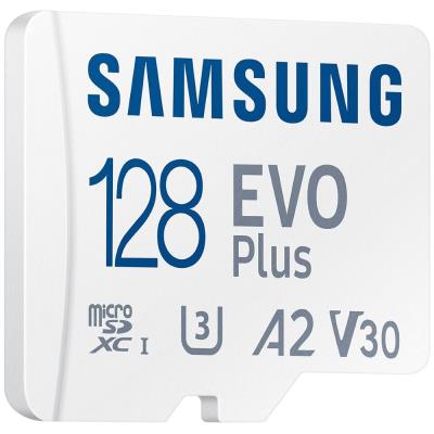 SAMSUNG EVO Plus 2024 MicroSDXC 128GB + SD Adaptér / CL10 UHS-I U3 / A2 / V30