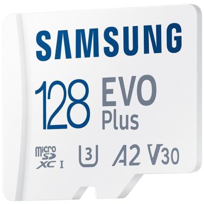 SAMSUNG EVO Plus 2024 MicroSDXC 128GB + SD Adaptér / CL10 UHS-I U3 / A2 / V30