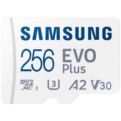 SAMSUNG EVO Plus 2024 MicroSDXC 256GB + SD Adaptér / CL10 UHS-I U3 / A2 / V30
