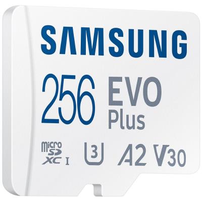 SAMSUNG EVO Plus 2024 MicroSDXC 256GB + SD Adaptér / CL10 UHS-I U3 / A2 / V30