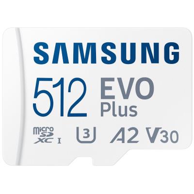 SAMSUNG EVO Plus 2024 MicroSDXC 512GB + SD Adaptér / CL10 UHS-I U3 / A2 / V30