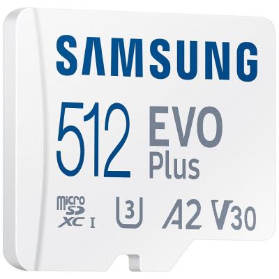 SAMSUNG EVO Plus 2024 MicroSDXC 512GB + SD Adaptér / CL10 UHS-I U3 / A2 / V30
