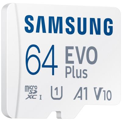 SAMSUNG EVO Plus 2024 MicroSDXC 64GB + SD Adaptér / CL10 UHS-I U1 / A1 / V10