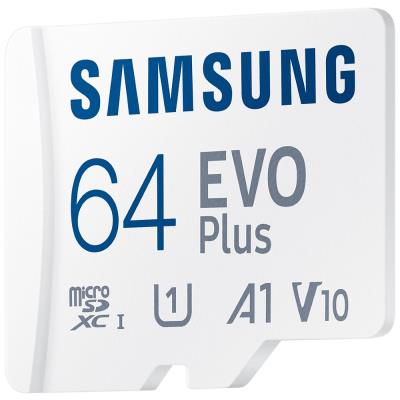 SAMSUNG EVO Plus 2024 MicroSDXC 64GB + SD Adaptér / CL10 UHS-I U1 / A1 / V10