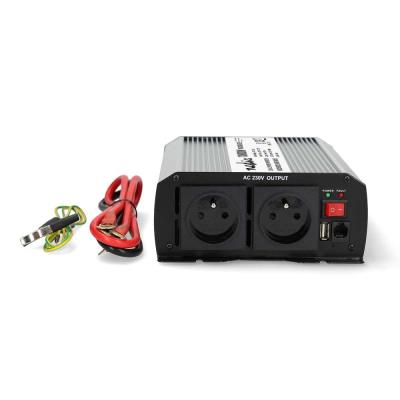 NEDIS měnič napětí/ modifikovaná sinusoida/ 24 V DC/230 V AC 50 Hz/ 1000 W (2000 W špička)/ USB-A/ 2x zásuvka type E