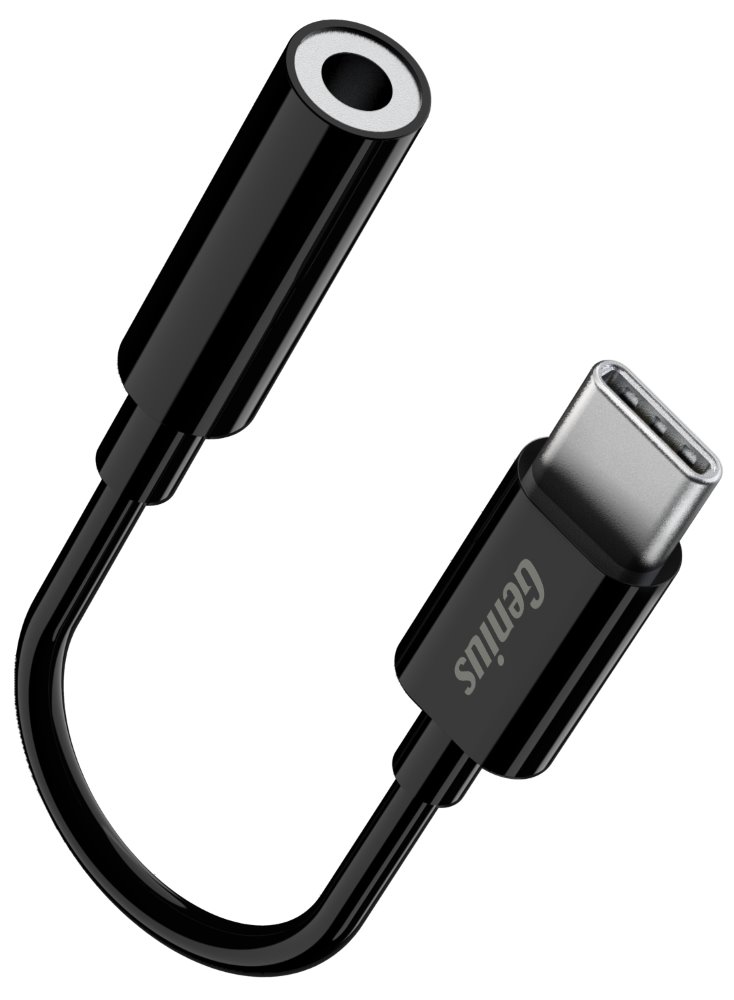 GENIUS ACC-C100 redukce z 3,5mm audio jack na USB-C, černá