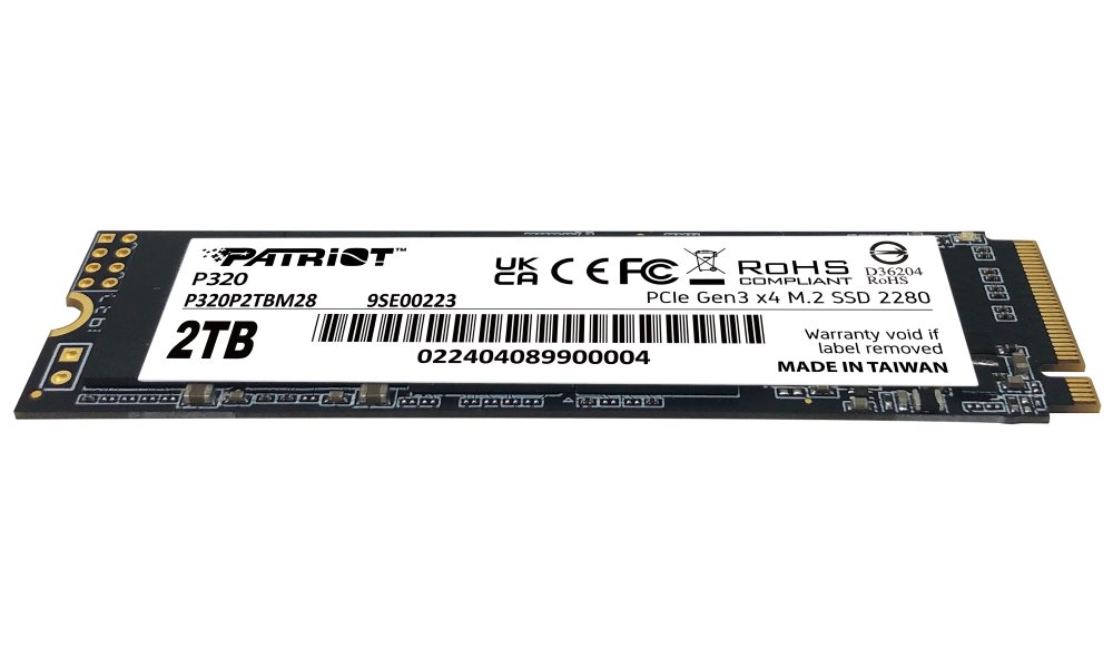PATRIOT P320 2TB SSD / Interní / M.2 PCIe Gen3 x4 NVMe 1.3 / 2280