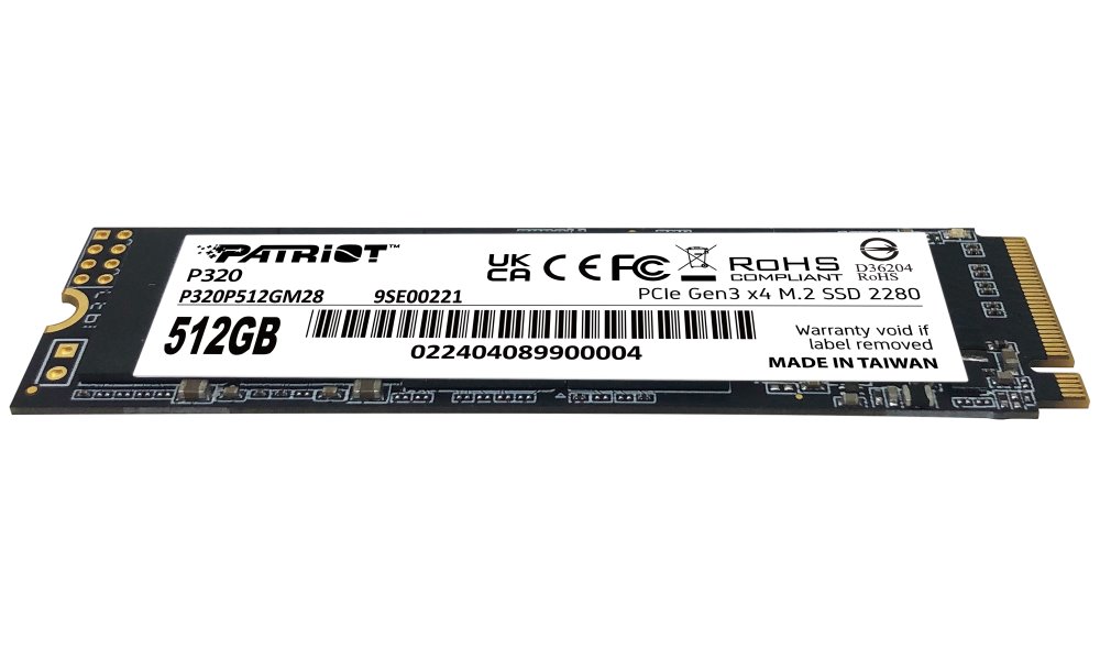 PATRIOT P320 512GB SSD / Interní / M.2 PCIe Gen3 x4 NVMe 1.3 / 2280