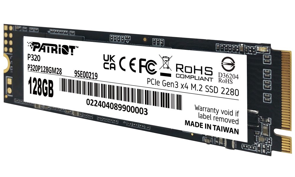 PATRIOT P320 128GB SSD / Interní / M.2 PCIe Gen3 x4 NVMe 1.3 / 2280