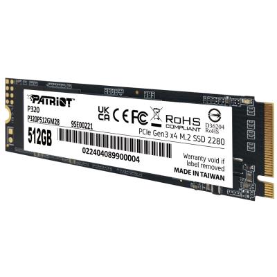 PATRIOT P320 512GB SSD / Interní / M.2 PCIe Gen3 x4 NVMe 1.3 / 2280