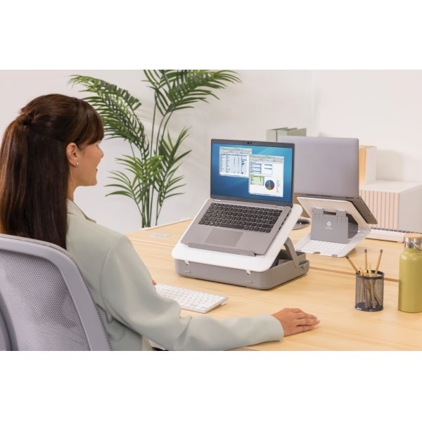 FELLOWES kufřík a podložka pod notebook BREYTA bílý