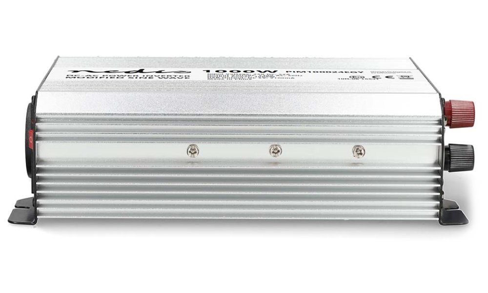 NEDIS měnič napětí/ modifikovaná sinusoida/ 24 V DC/230 V AC 50 Hz/ 1000 W (2000 W špička)/ USB-A/ 2x zásuvka type E