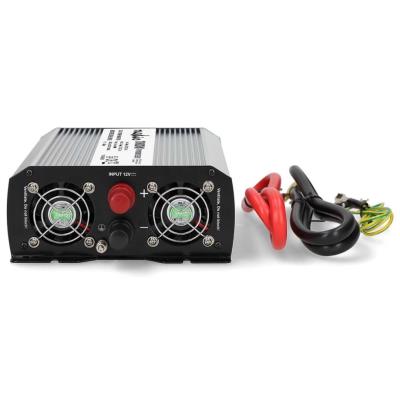 NEDIS měnič napětí/ modifikovaná sinusoida/ 12 V DC/230 V AC 50 Hz/ 1000 W (2000 W špička)/ USB-A/ 2x zásuvka type E