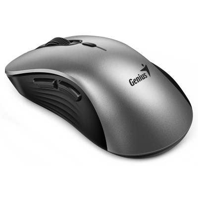 GENIUS Ergo 8100S AI Silver Grey/ 1600 dpi/ bezdrátová/ Copilot/ 6tlačítek/ tichá/ střibrnošedá