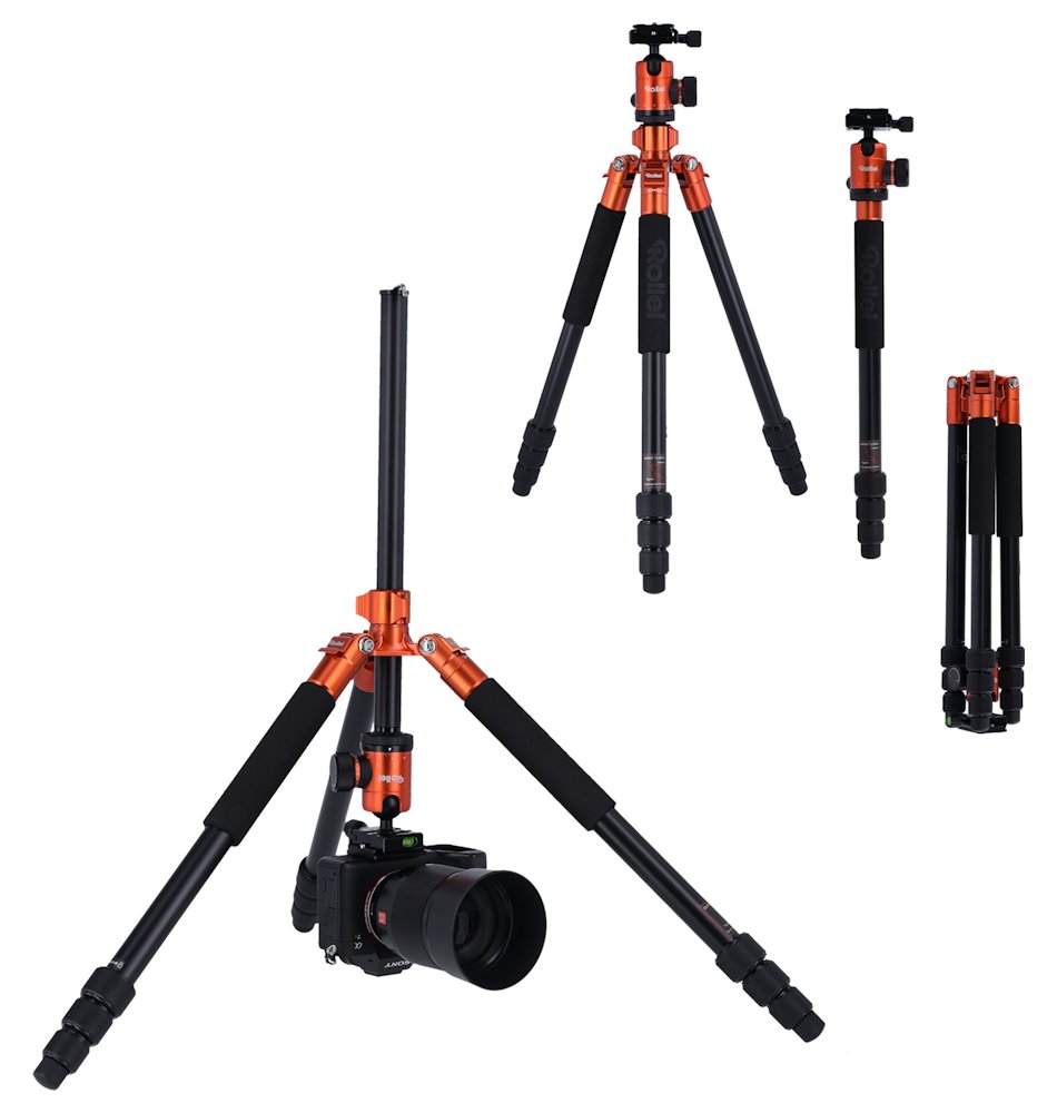 Rollei Stativ C5i / 20827/ Zátěž 8kg/ Vytažený 159 cm/ Hliník/ Oranžový