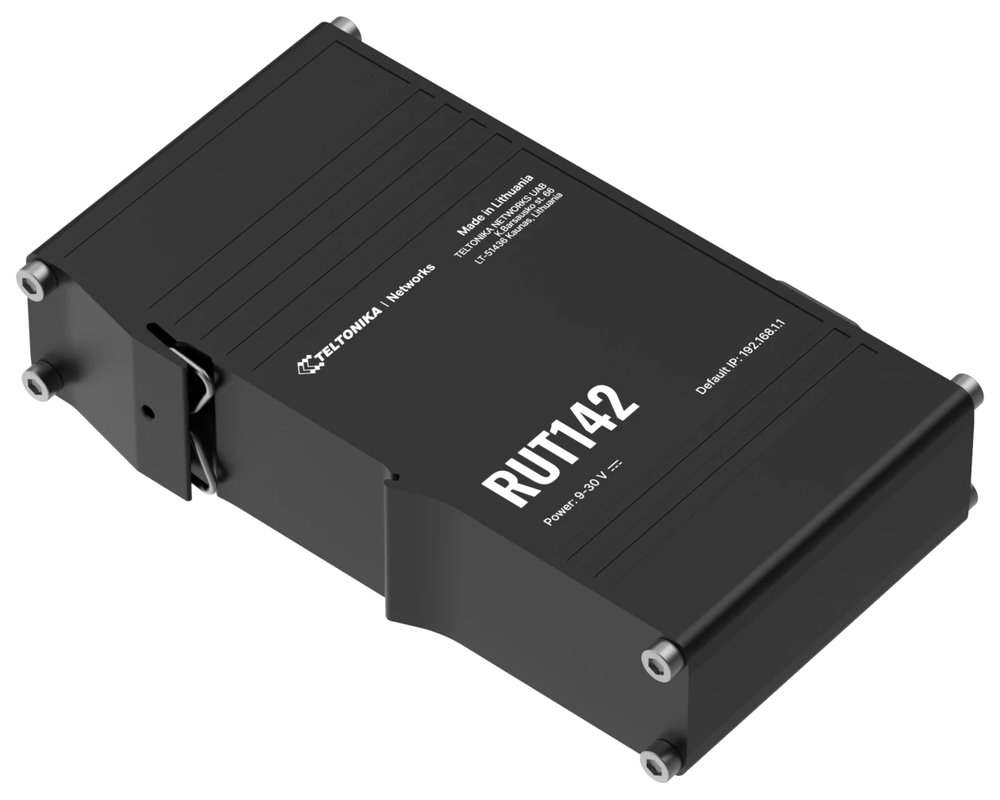 Teltonika RUT142 průmyslový router, 2x Eth 10/100, RS232, Wi-Fi