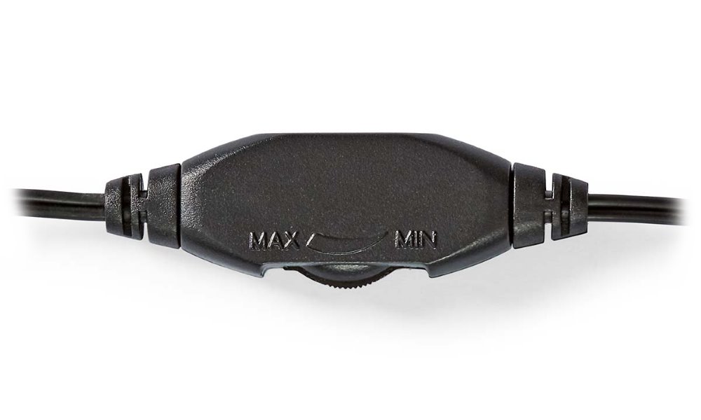 NEDIS headset CHST210BK/ drátová sluchátka + mikrofon/ 1x 3.5 mm jack/ 2x 3.5 mm jack/ kabel 1,8 m/ černý