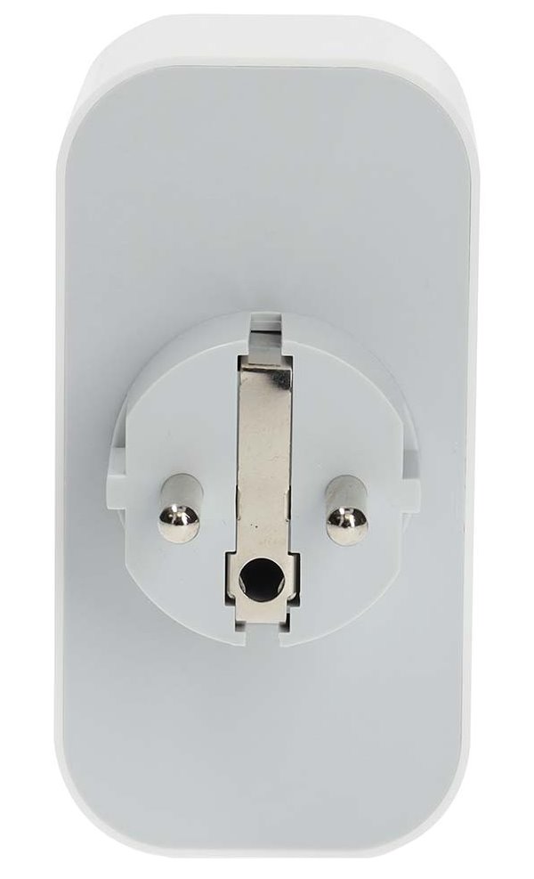 NEDIS Wi-Fi chytrá duo zásuvka/ 16A/ francouzský typ E/ IP21/ měřič výkonu/ Android/ iOS/ Nedis® SmartLife/ bílá