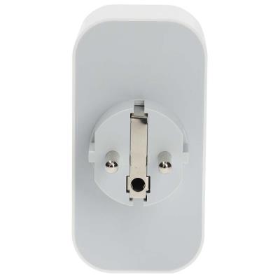 NEDIS Wi-Fi chytrá duo zásuvka/ 16A/ francouzský typ E/ IP21/ měřič výkonu/ Android/ iOS/ Nedis® SmartLife/ bílá