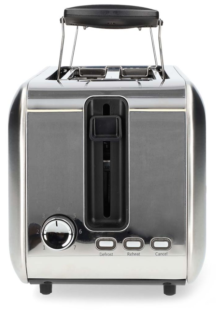 NEDIS topinkovač/ 2 otvory/ 7 úrovní nastavení/ funkce rozmrazování/ hliník/ 1450 W/ stříbrný
