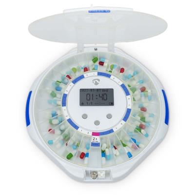 NEDIS Wi-Fi chytrý dávkovač pilulek/ 28 přihrádek/ počet časů poplachu: 9 budíků za den/ Hlas / Pípnutí / Světlo/ LCD