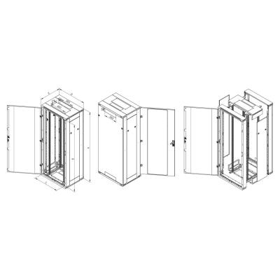 Triton 19' rozvaděč stojanový rozebiratelný 18U/800x600 RAL7035, šedá