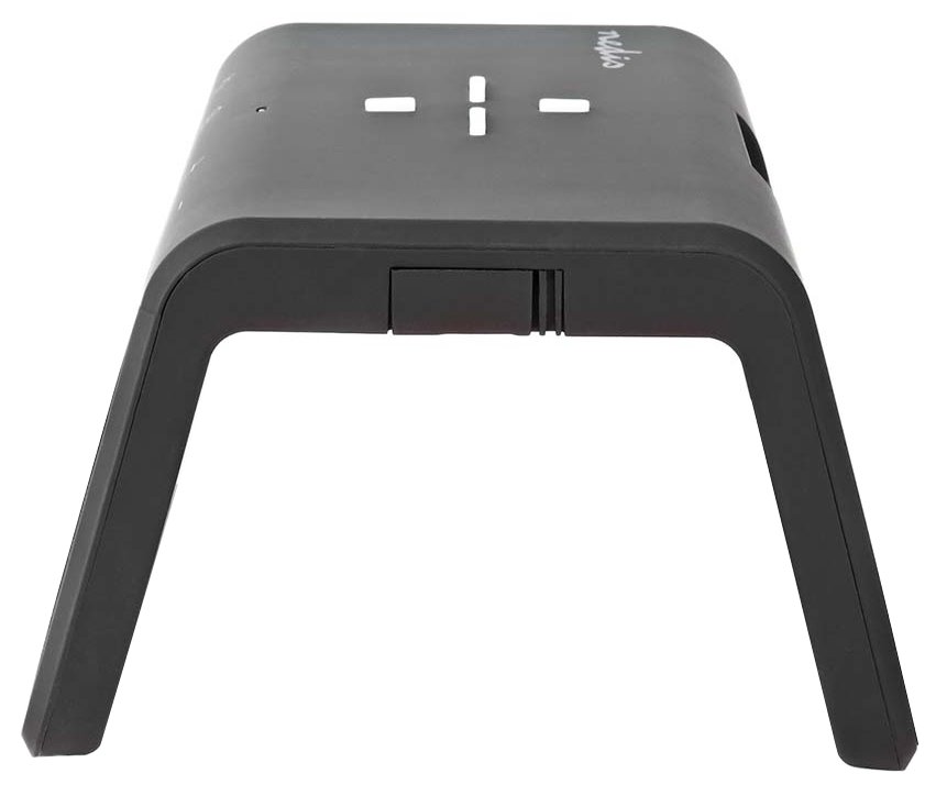 NEDIS budík/ bezdrátová nabíječka/ Qi certifikace/ noční lampička/ více barev/ 5/12/9VDC/ 1.0A/2.5A/ USB-A/ černý