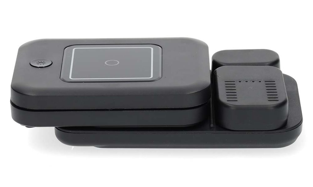 NEDIS bezdrátová nabíječka 3 v 1/ 15 W/ LED indikace provozu/ USB-A/ USB-C/ černá/ kabel 1m