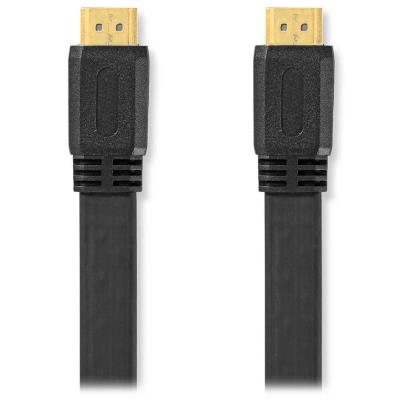 NEDIS High Speed HDMI 2.0 kabel s ethernetem/ 4K@30Hz/ zlacené konektory HDMI-HDMI/ plochý/ černý/ bulk/ 2m