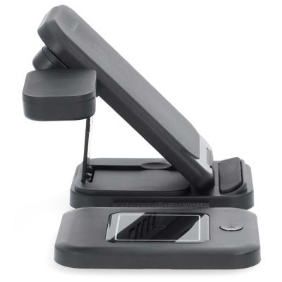 NEDIS bezdrátová nabíječka 3 v 1/ 15 W/ LED indikace provozu/ USB-A/ USB-C/ černá/ kabel 1m