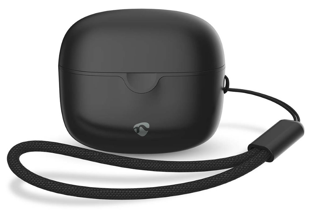 NEDIS bezdrátová sluchátka + mikrofon/ TWS/ BT/ 94 dB/ výdrž 16 hodin/ hlasové ovládání/ nabíjecí pouzdro/ USB-C/ černé