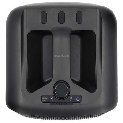 NEDIS párty reproduktor/ výkon 150 W/ Bluetooth/ doba přehrávání na baterie 5 hod/ držadlo/ párty osvětlení/ ekvalizér