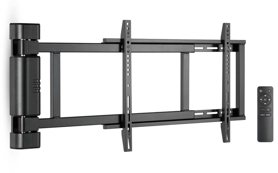 NEDIS nástěnný TV držák/ 32 - 75 "/ nosnost 50 kg/ motorizovaný/ otočný/ vzdálenost od stěny 56 mm/ dálkové ovl./ ocel